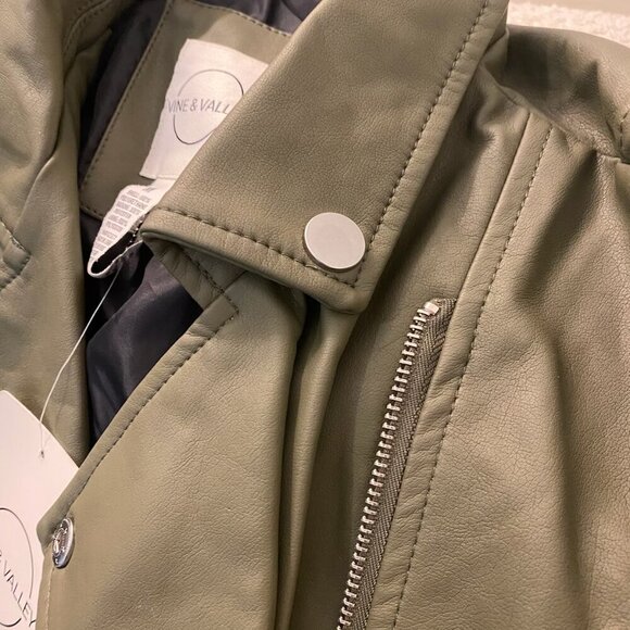 Vine & Valley Red Moto Jacket Women's Biker Punk Street Style Fall Layer NWT - Picture 8 of 10